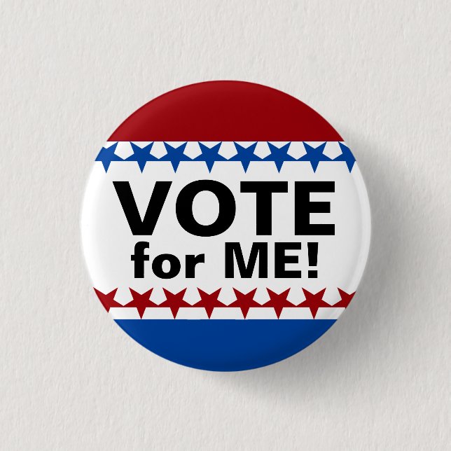 Abstimmungs-kundenspezifischer Kampagnen-Knopf Button (Vorderseite)