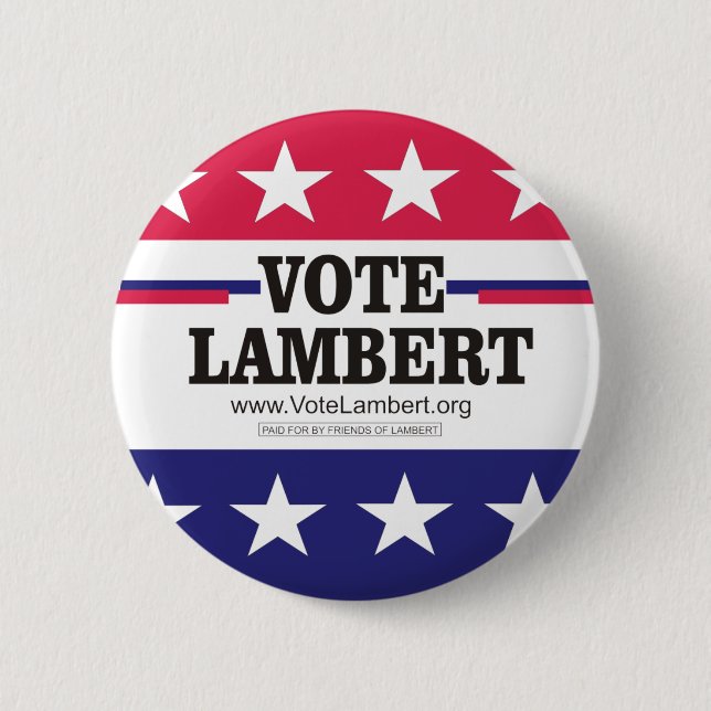 Abstimmungs-Lambert-Kampagnen-Knopf Button (Vorderseite)