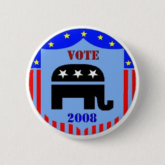 ABSTIMMUNGS-REPUBLIKANER-IM JAHRE 2008 BUTTON