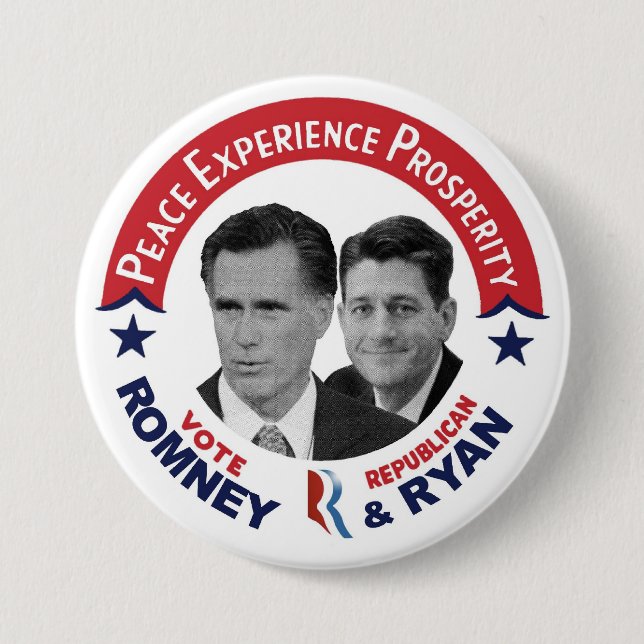 Abstimmungs-republikanische Abstimmung Romney u. Button (Vorderseite)