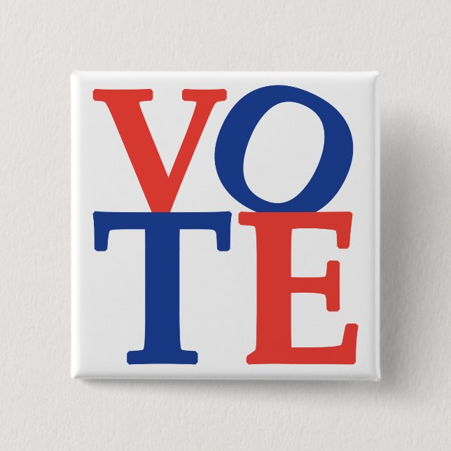 Abstimmungs-Wahl-Knopf Button (Vorderseite)