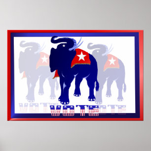 Abstimmungs-Yard-Zeichen REPUBLIKANER Plakat