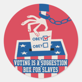 Abstimmungsaufkleber Runder Aufkleber