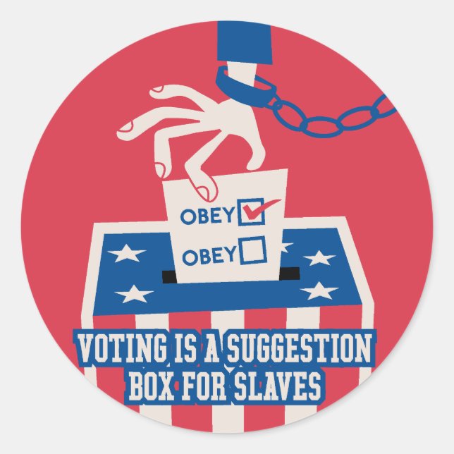 Abstimmungsaufkleber Runder Aufkleber (Vorderseite)