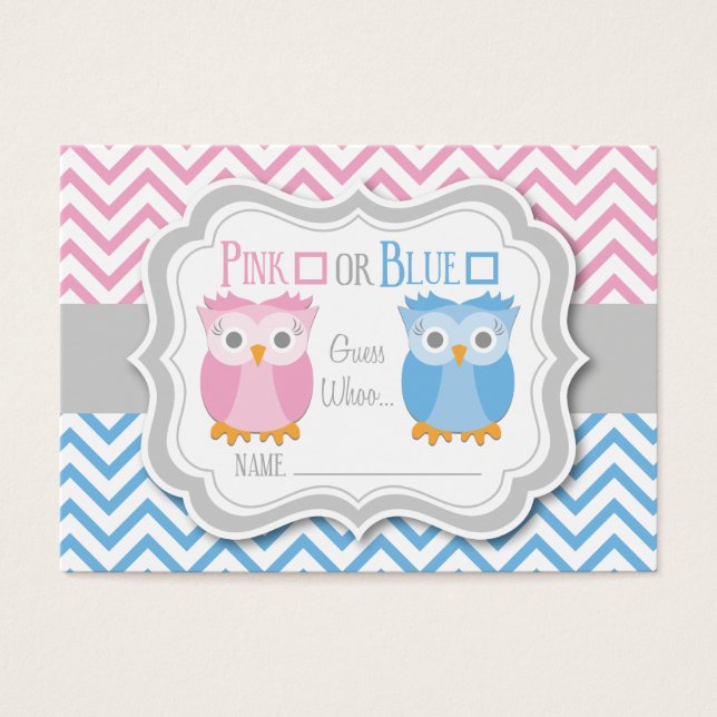 Abstimmungskarte für das Geschlecht der Geschlecht (Vorderseite)