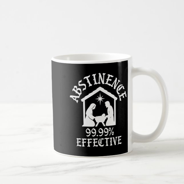 Abstinence 99.99 Percent Effective Nativity Christ Kaffeetasse (Rechts)