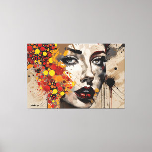 ABSTR_24-006, Abstrakte Gesichter Art Leinwanddruck