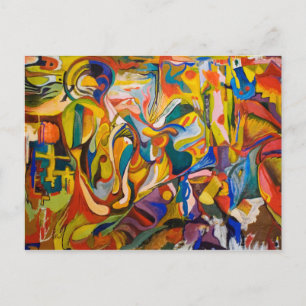 abstraCodAction-Postkarte Postkarte