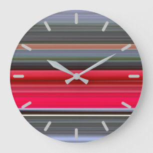 Abstract #1: Red and Grey Große Wanduhr