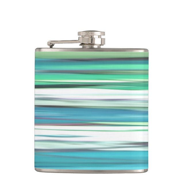 Abstract #2: Aqua blue blue blur Flachmann (Vorderseite)