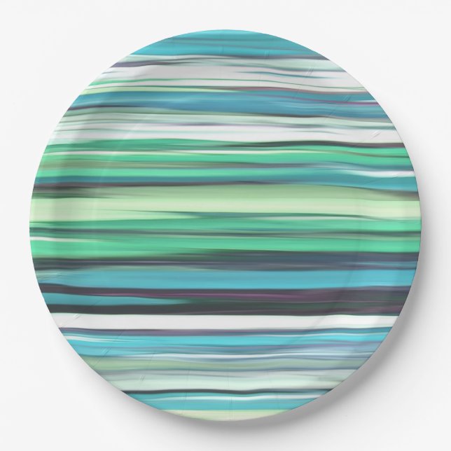 Abstract #2: Aqua blue blue blur Pappteller (Vorderseite)