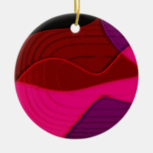 Abstract 328 - Purpurrot Pink Keramik Ornament