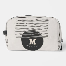 Abstract aesthetic minimal Monogram Modern  Waschbeutel