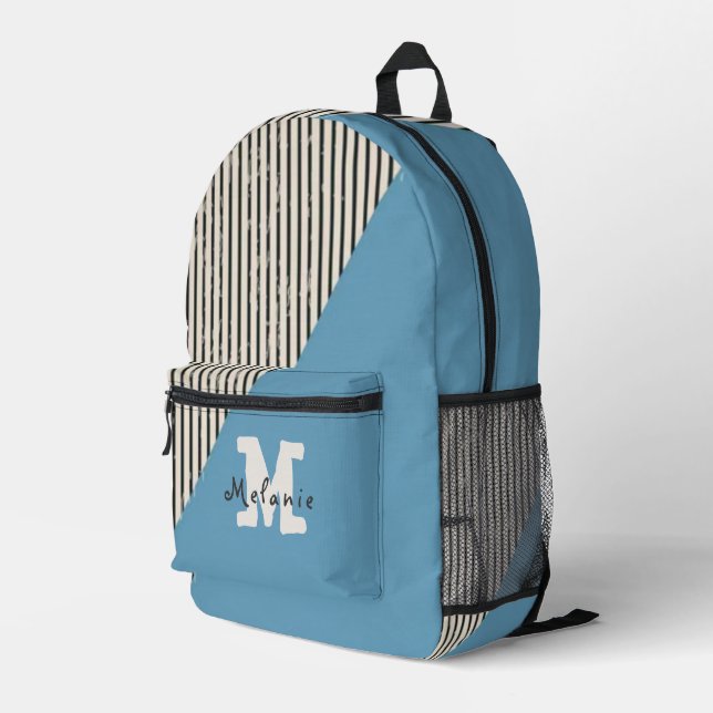 Abstract  aesthetic minimal trendy Monogram  Bedruckter Rucksack (Rückseitige Ecke Rechts)