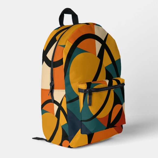 Abstract African  Bedruckter Rucksack (Rückseitige Ecke links)