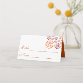 Abstract African Shape Wedding Place Card Platzkarte