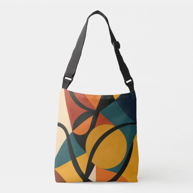 Abstract African Tote Tragetaschen Mit Langen Trägern (Vorderseite)