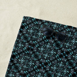 Abstract Aquatic Shaded Repeating Pattern Swirls Strandtuch