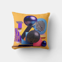 Abstract arrangement with colorful spheres kissen