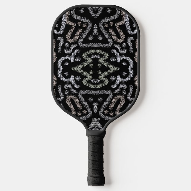 Abstract Arrow Grunge Pattern And Soft Pastels Pickleball Schläger (Vorderseite)