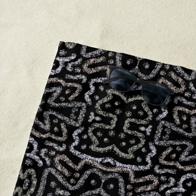 Abstract Arrow Grunge Pattern And Soft Pastels Strandtuch (Beispiel)