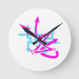 Abstract Arrows Wall Clock Runde Wanduhr