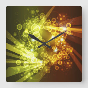 Abstract Art 8 Clock Quadratische Wanduhr