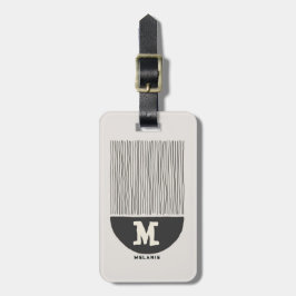 Abstract art aesthetic boho minimal Monogram Gepäckanhänger