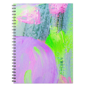 Abstract art background hand drawn acrylic paintin notizblock