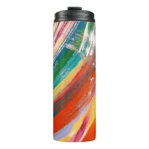 Abstract art background oil paint brush strokes. o thermosbecher