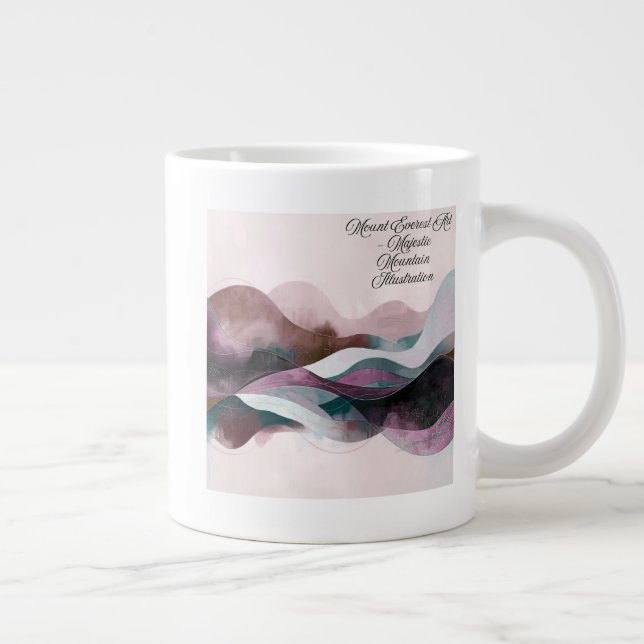 Abstract Art Design | Modern Minimalist Jumbo-Tasse (Rechts)