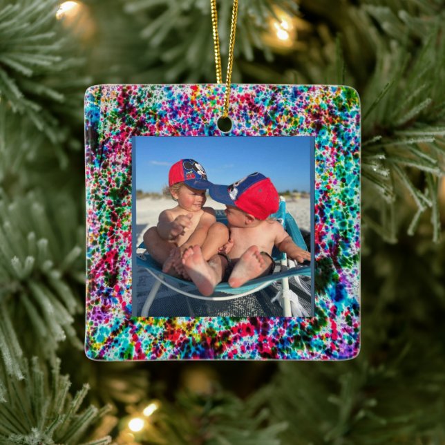 Abstract Art Frame for Your Photo on a  Keramikornament (Baum)