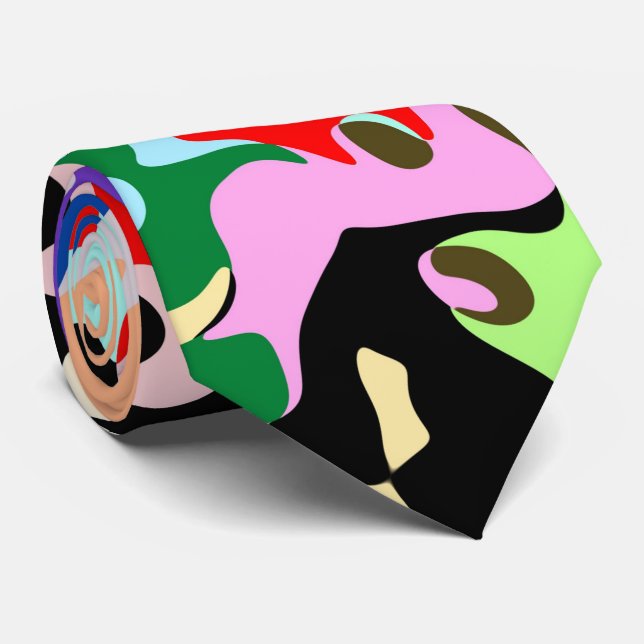 Abstract Art Pattern Design Krawatte (Gerollt)