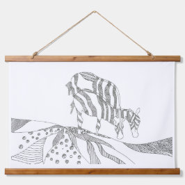 Abstract art simple sketch tapestry wandteppich mit holzrahmen