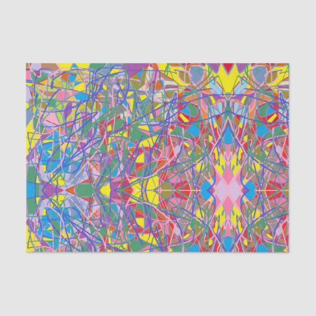 abstract art tranquil retro colors  seidenpapier (Vorderseite)