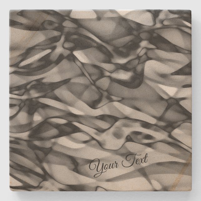 Abstract Art w Optional Personalized Text Steinuntersetzer (Vorderseite)