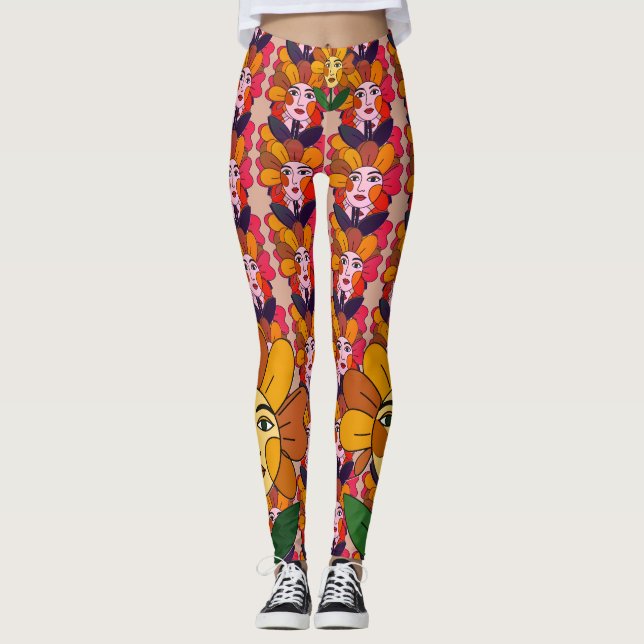 Abstract Artsy Festive Leggings (Vorderseite)