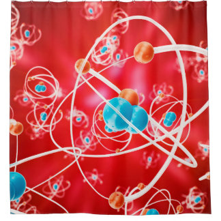 Abstract atom background, Chemistry model of molec Duschvorhang