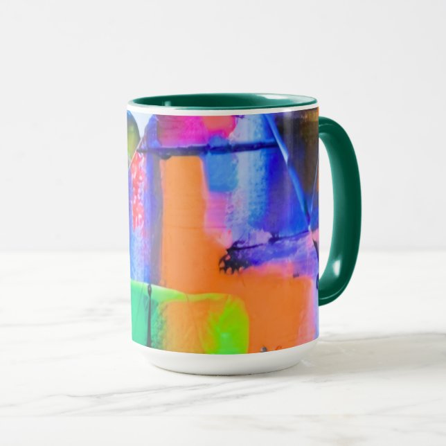 Abstract Background Colorful Tasse (VorderseiteRechts)