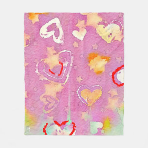 abstract background with watercolor texture, Oil p Fleecedecke