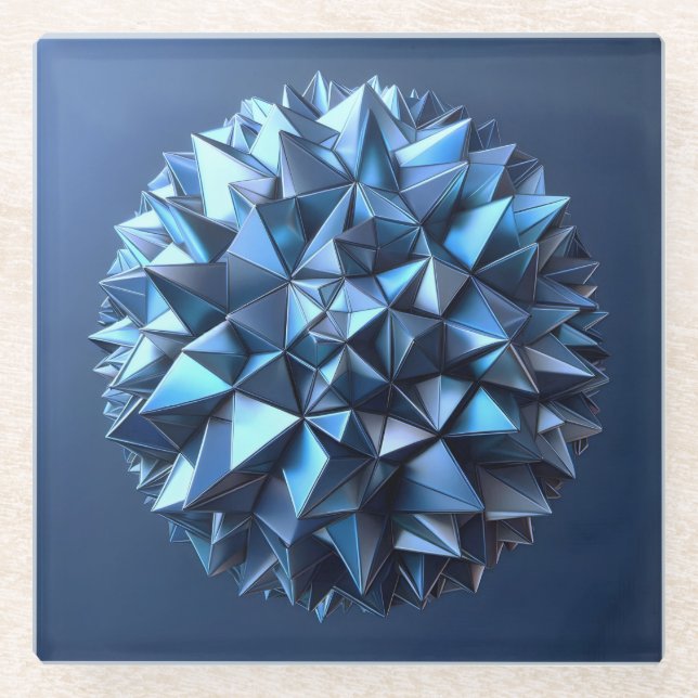 abstract ball of irregular pyramides  glasuntersetzer (Vorderseite)