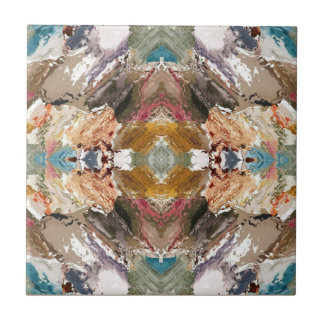 Abstract Beach & Sea, Terracotta, Moss Green Brown Fliese