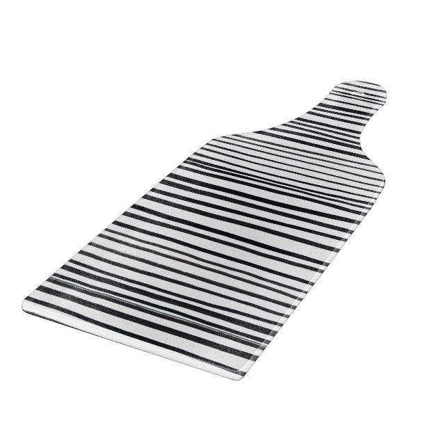 Abstract Black And White Stripes And Lines Pattern Schneidebrett (Ecke)