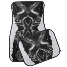 Abstract Black Car Floor Mats Set – Modern Auto In