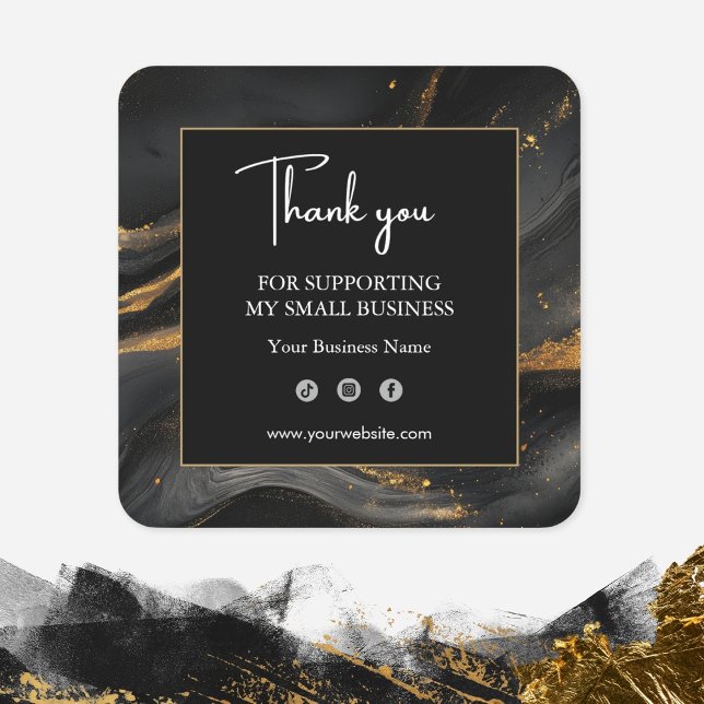 Abstract Black Gold Business Sticker (Von Creator hochgeladen)