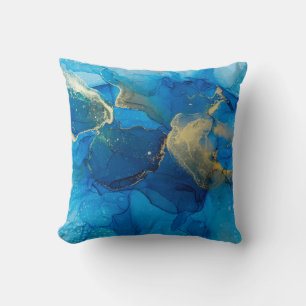 Abstract blue and gold fragment of colorful backgr kissen
