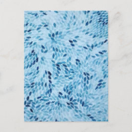​Abstract Blue Glass Mosaic Postkarte