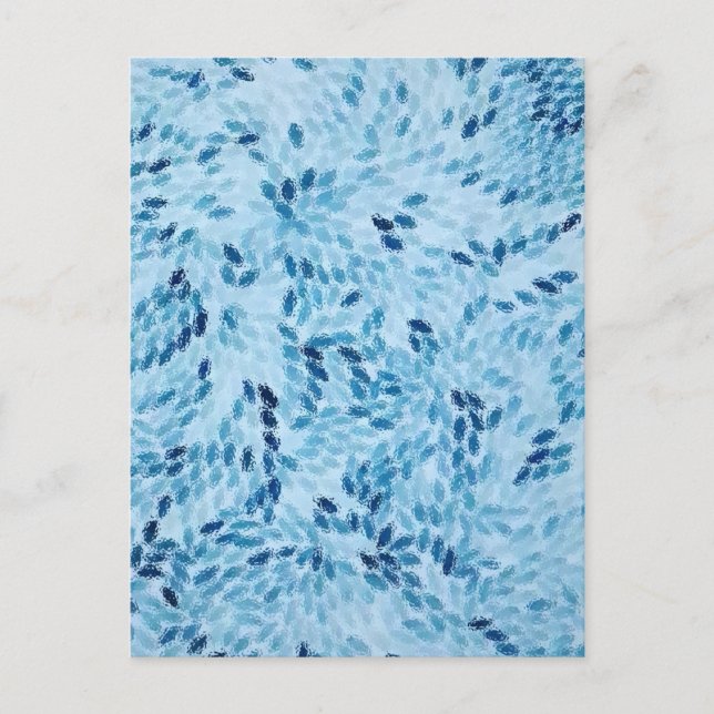 ​Abstract Blue Glass Mosaic Postkarte (Vorderseite)