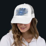 Abstract Blue Gray Watercolor Fractal Art Flower Truckerkappe<br><div class="desc">Unique fantasy flower with shades of blue and gray,  abstract and elegant.
Design for your trucker hat and more.</div>