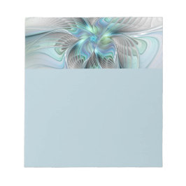 Abstract Blue Green Butterfly Fantasy Fractal Art Notizblock